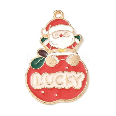 Christmas Alloy Enamel Pendants ENAM-B035-02I-10KCG-1