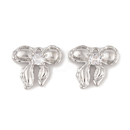 Brass Micro Pave Clear Cubic Zirconia Pendants LS-KK-L212-05P-1