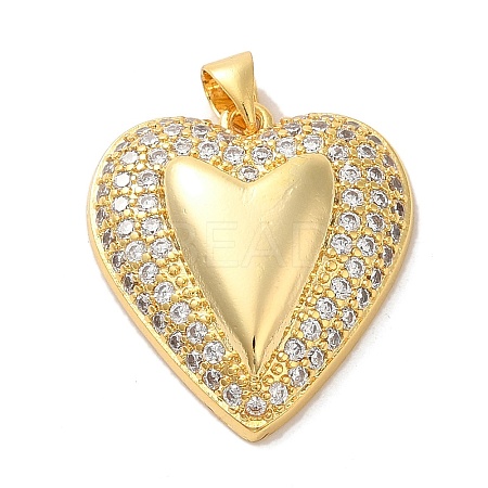 Mother's Day Brass Micro Pave Clear Cubic Zirconia Pendants FIND-Z041-20E-1