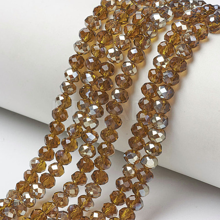 Electroplate Glass Beads Strands EGLA-A034-T3mm-K09-1