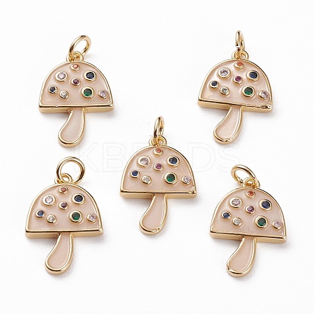 Brass Micro Pave Colorful Cubic Zirconia Pendants LS-KK-C100-09G-1
