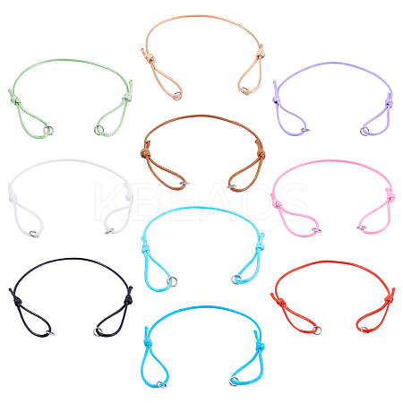 30Pcs 10 Colors Nylon Thread Cord Bracelets Making BJEW-TAC0040-1