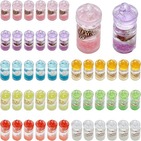 CHGCRAFT 48Pcs 8 Colors Luminous Plastic Pendants KY-CA0001-41-1