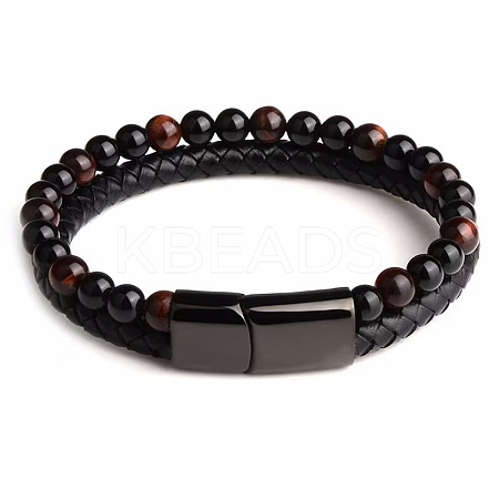Natural Tiger Eye Beaded Bracelets PW24070691972-1