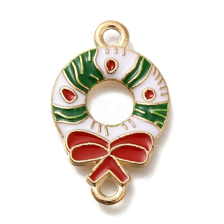 Christmas Alloy Green & Red Enamel Links FIND-I040-02C-1