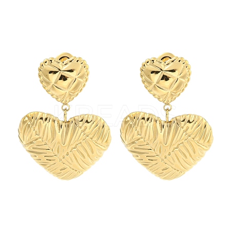 Ion Plating(IP) 304 Stainless Steel Stud Earrings for Women EJEW-A108-10G-1