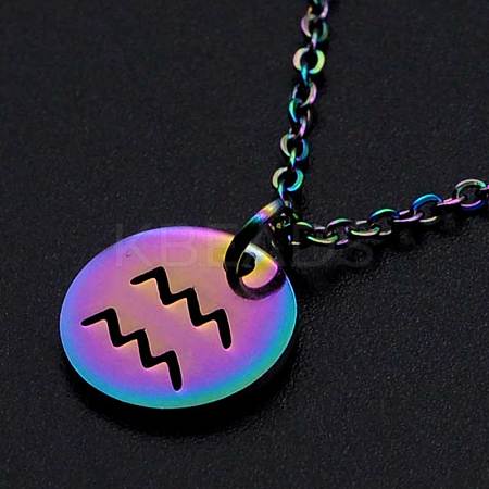 201 Stainless Steel Pendants Necklaces NJEW-S105-JN627-11-1