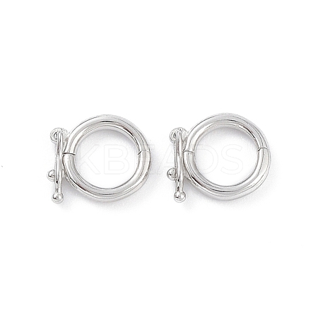 Anti-Tarnish Rhodium Plated 925 Sterling Silver Twister Clasps STER-K173-26P-1
