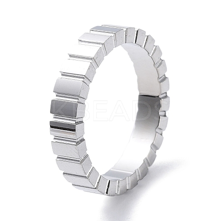 Non-Tarnish 304 Stainless Steel Grooved Finger Rings RJEW-G298-12P-1