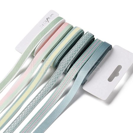 18 Yards 6 Styles Polyester Ribbon SRIB-Q022-F11-1