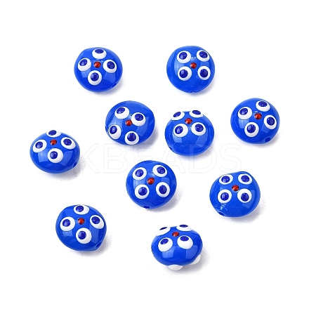 Transparent Glass Enamel Beads LAMP-S079-01F-1