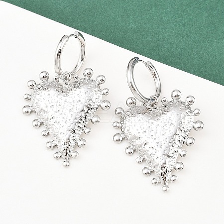304 Stainless Steel Heart Hoop Earrings EJEW-K268-74P-1