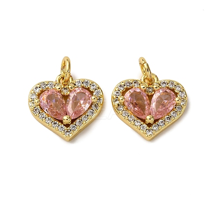 Brass Micro Pave Cubic Zirconia Pendants KK-A271-12G-1