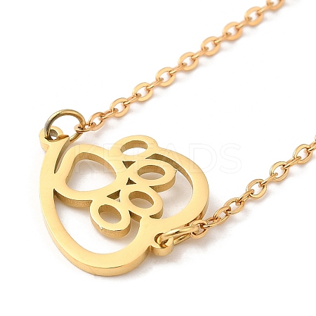 304 Stainless Steel Pendant Necklaces with Cable Chains LS-NJEW-P283-02G-1