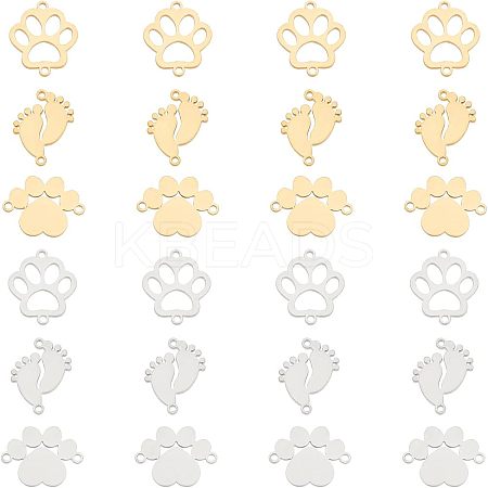 24Pcs 6 Style Stainless Steel Links Connectors STAS-UN0027-65-1