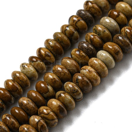 Natural Picture Jasper Beads Strands G-K343-C10-01-1