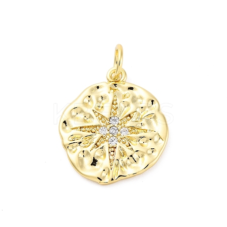 Brass Micro Pave Cubic Zirconia Pendants KK-D325-55G-1