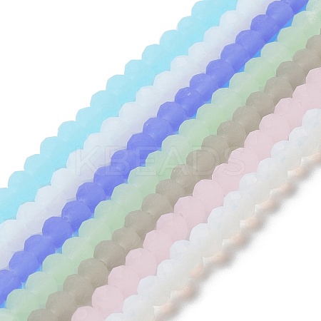 Imitation Jade Solid Color Glass Beads Strands EGLA-A034-J3mm-MD-M-1