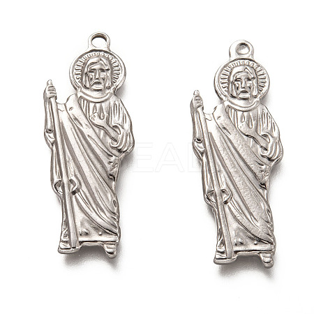 Non-Tarnish 201 Stainless Steel Pendants LS-STAS-H125-02P-1