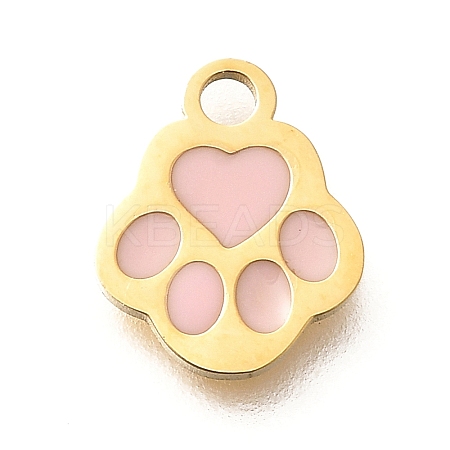 304 Stainless Steel Enamel Charms STAS-L022-466G-02-1
