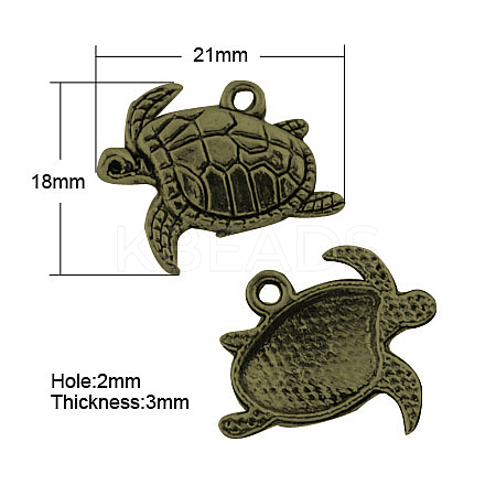 Tibetan Style Alloy Pendants TIBEP-22627-AB-NR-1