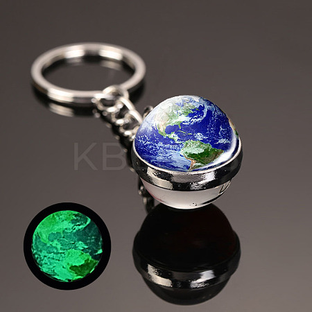 Luminous Glass Pendant Keychain LS-LUMI-PW0001-206C-1