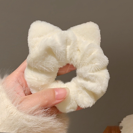 Cat Ear Plush Fabric Hair Ties PW-WGCD194-04-1