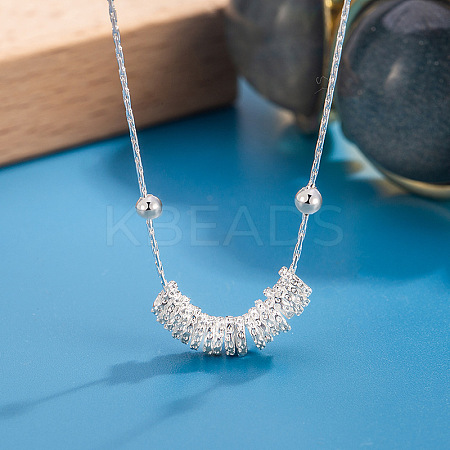 Brass Multiple Ring Pendant Necklaces for Women WG22367-01-1