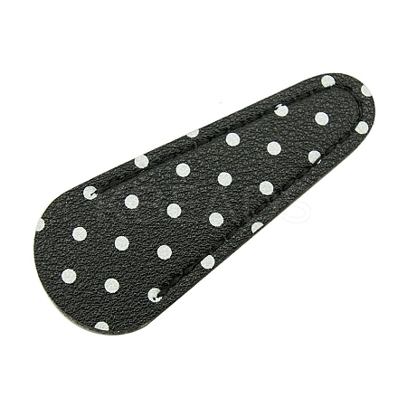 Polka Dots Pattern PU Leather Scissor Tip Protective Covers PW-WG49518-02-1