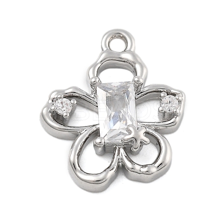 Bass Micro Pave Cubic Zirconia Pendants KK-D283-29P-1
