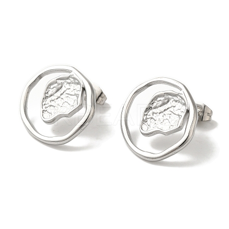 Tarnish Resistant 304 Stainless Steel Stud Earrings for Women EJEW-Z066-12P-1