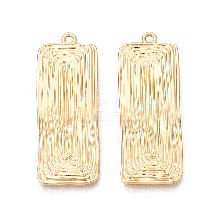 Rack Plating Textured Alloy Pendants PALLOY-T095-17G-1