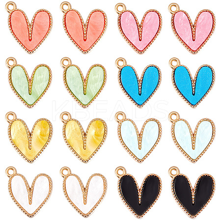 48Pcs 8 Colors Acrylic Pendants FIND-SC0005-19-1