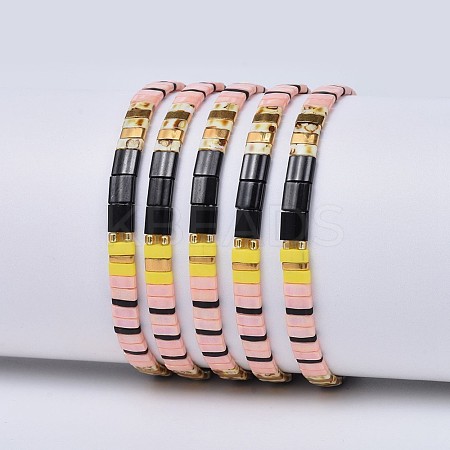 TILA Japanese Seed Beads Stretch Bracelets BJEW-P256-V01-1