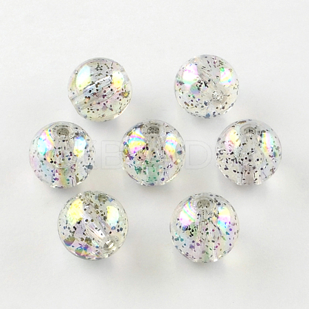 Round AB Color Transparent Acrylic Beads TACR-D005-10mm-06-1