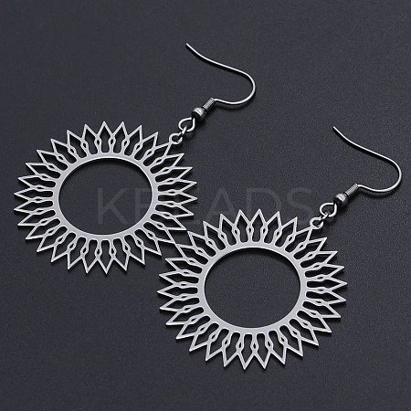 Tarnish Resistant 201 Stainless Steel Dangle Earrings LS-STAS-S105-JN623-1-1