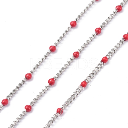 304 Stainless Steel Enamel Curb Chains CHS-P013-01P-04-1