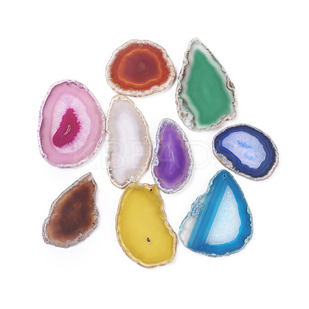 Natural Agate Pendants G-F646-02-1