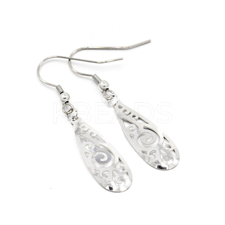 Tarnish Resistant 304 Stainless Steel Dangle Earrings LS-EJEW-O024-15P-1