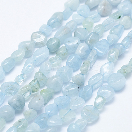 Natural Aquamarine Beads Strands X-G-K203-46-1