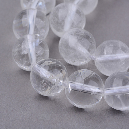 Natural Quartz Crystal Beads Strands X-G-Q462-8mm-32-1