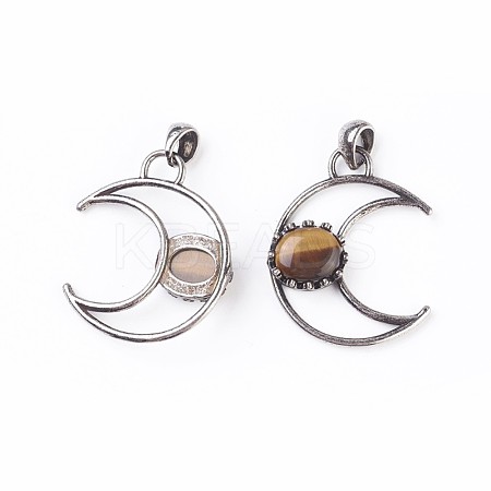 Natural Tiger Eye Pendants G-F639-07H-1