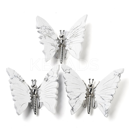 Natural Howlite Mineral Ornaments G-D089-02P-05-1