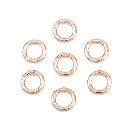 Brass Closed Jump Rings KK-D257-01RG-06-1