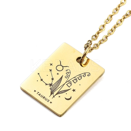 Birthday Flower 304 Stainless Steel Pendant Nacklaces For Women STAS-S124-03G-02-1