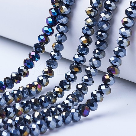 Electroplate Glass Beads Strands LS-EGLA-A044-P4mm-B18-1