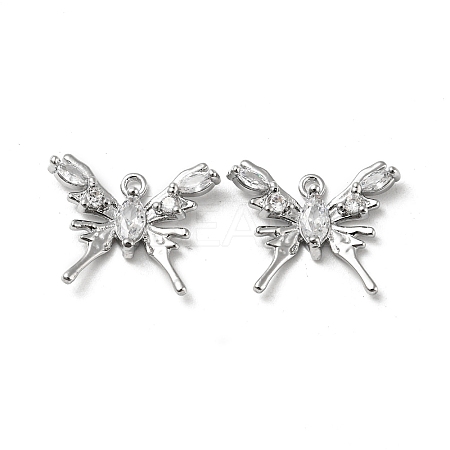 Brass Micro Pave Cubic Zirconia Pendants KK-H460-52P-1