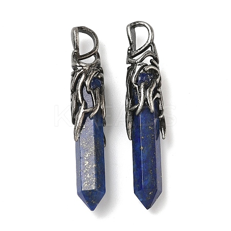 Dyed Natural Lapis Lazuli Pendants G-H332-10AS-07-1