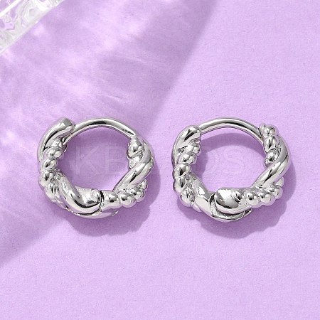 Brass Hoop Earrings EJEW-Q015-03P-01-1