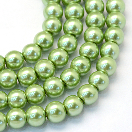 Baking Paint Glass Pearl Bead Strands HY-Q003-3mm-26-1